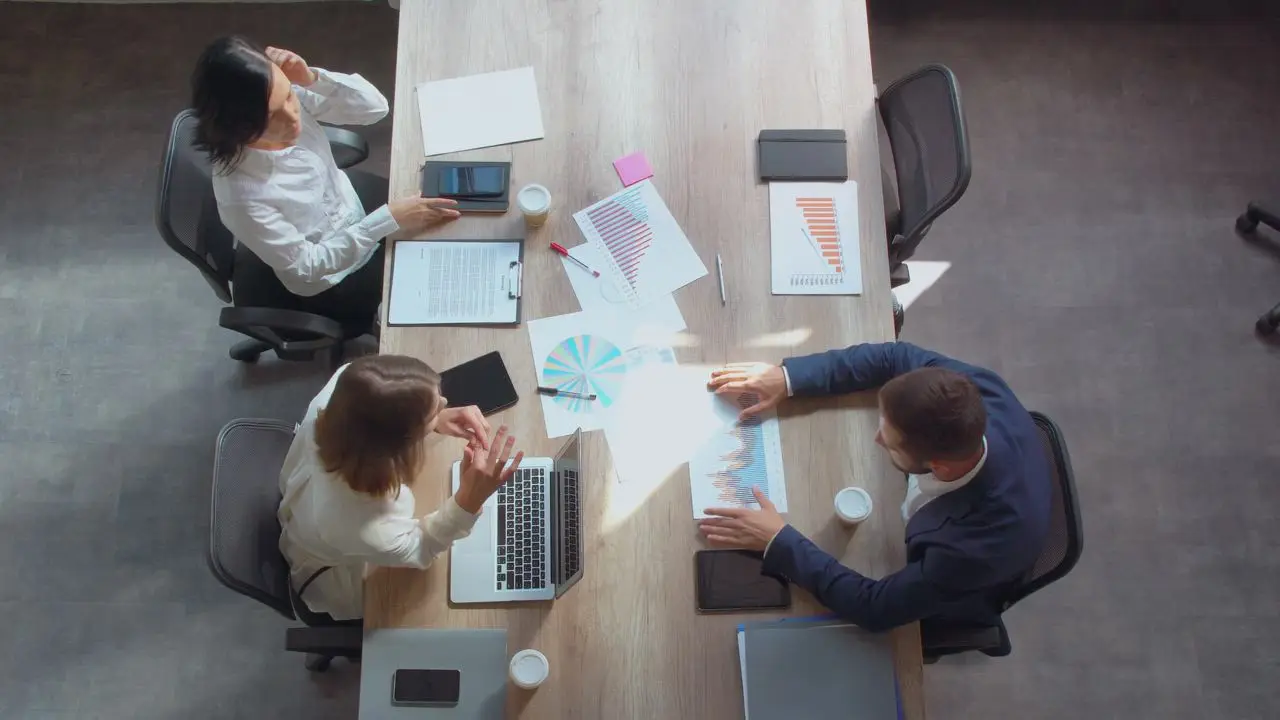 Colleagues in a work meeting